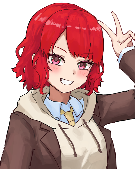 赤髪くせっ毛ゲーマーJKちゃん